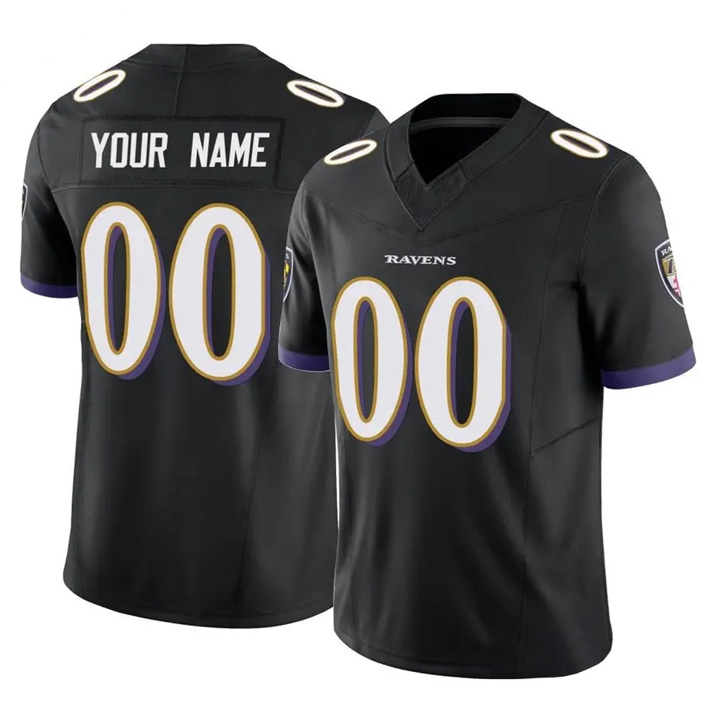 tocy Custom B.Ravens Black Vapor F.U.S.E. Limited Game Any Name & Numbers Stitched Jerseys