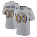 tocy Custom B.Ravens Gray Replica Game Any Name & Numbers Stitched Jerseys