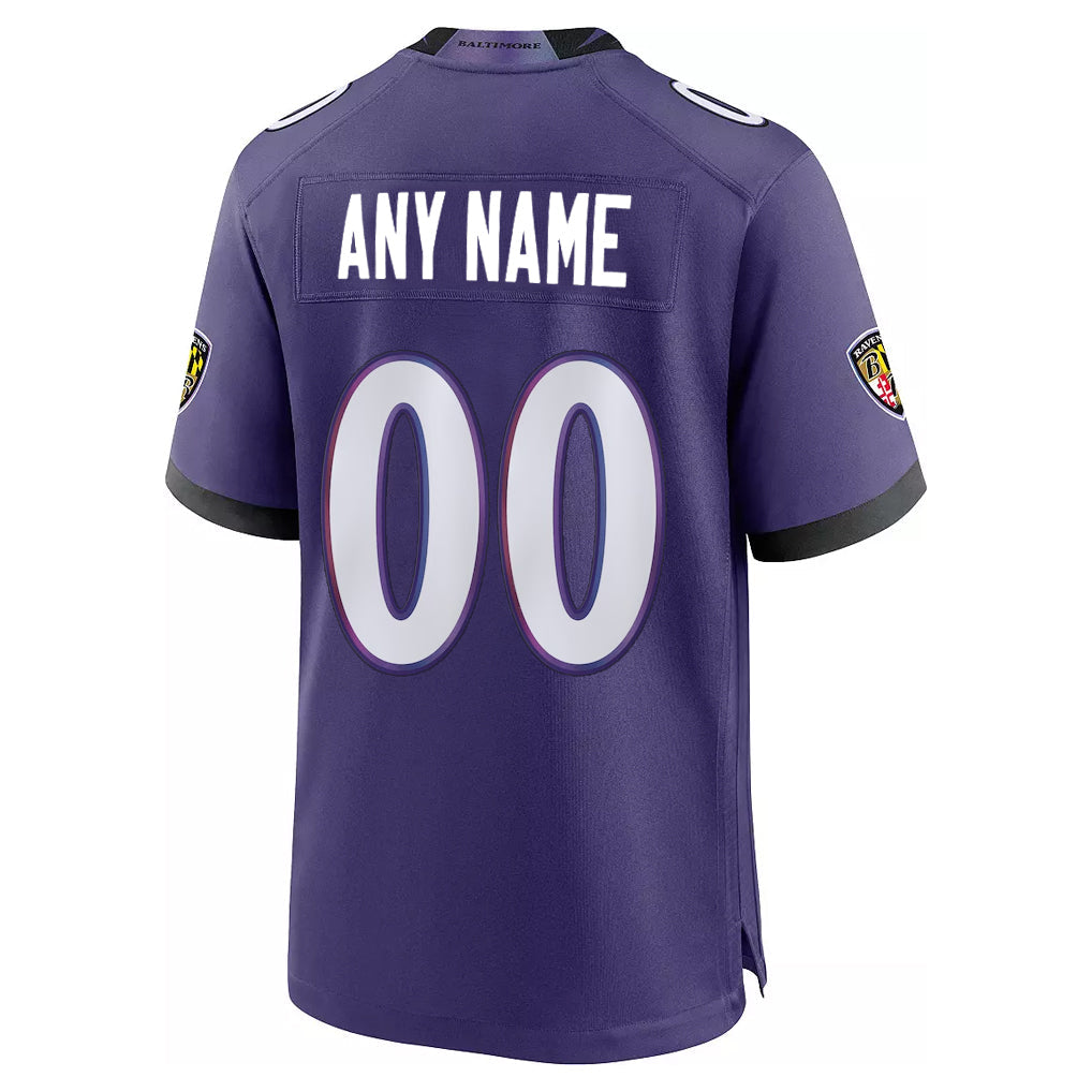 tocy Custom B.Ravens Purple Home Game Any Name & Numbers Stitched Jerseys