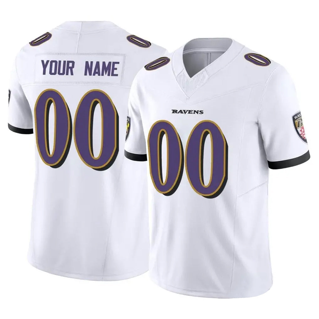 tocy Custom B.Ravens White Vapor F.U.S.E. Limited Any Name & Numbers Stitched Jerseys