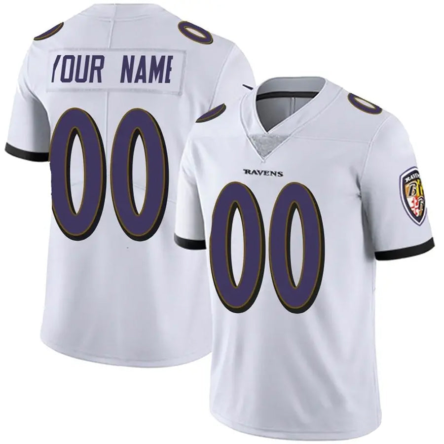 tocy Custom B.Ravens White Vapor F.U.S.E. Limited Stitched Jerseys