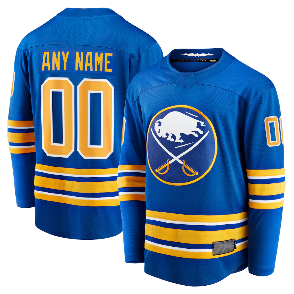 Tocy Custom B.Sabres Royal Home Breakaway Stitched Jerseys