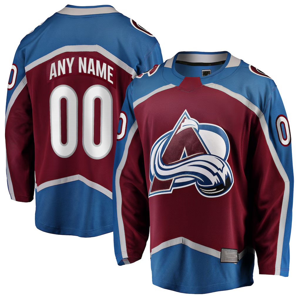 Tocy Custom C.Avalanche Maroon Home Breakaway Jerseys