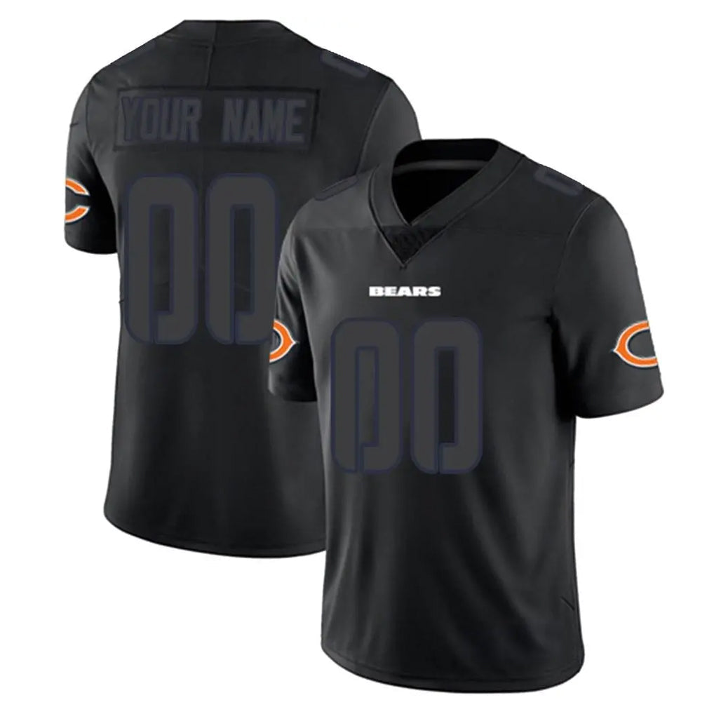 Tocy Custom C.Bears Black Impact Limited Game Any Name & Numbers Stitched Jerseys