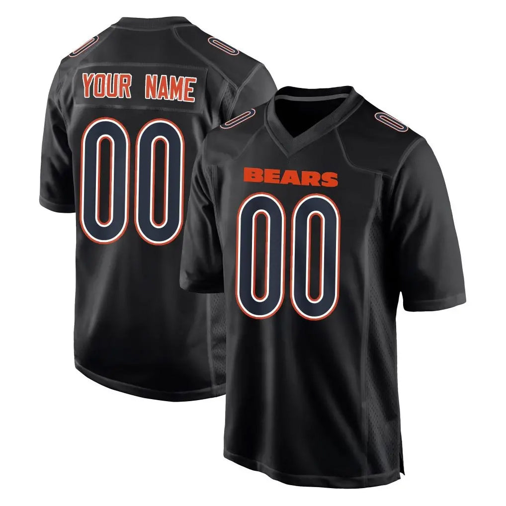 Tocy Custom C.Bears Carbon Black Fashion Game Any Name & Numbers Stitched Jerseys
