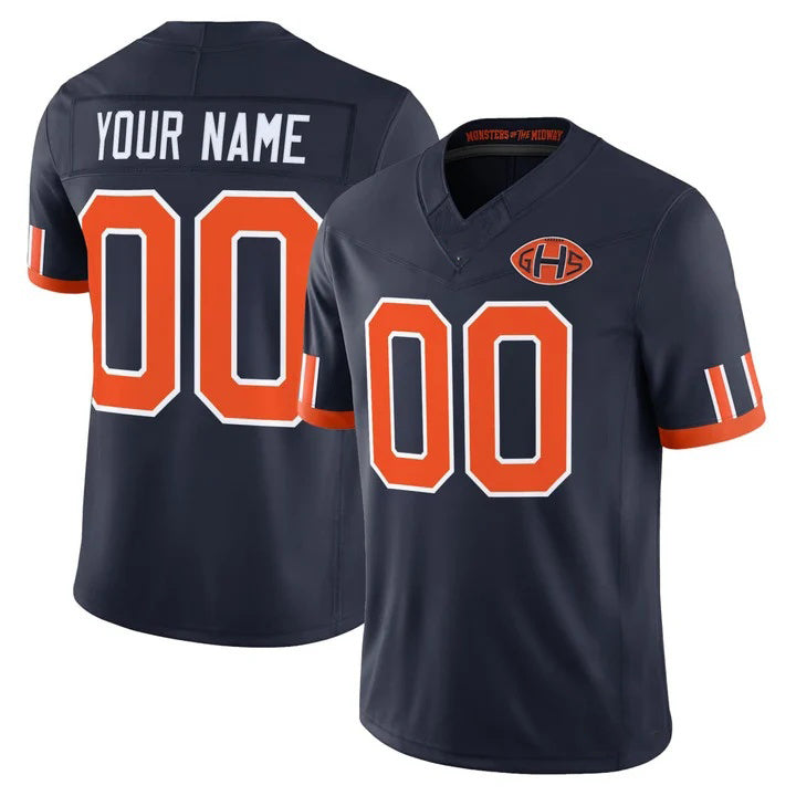 Tocy Custom C.Bears Navy Rivalries Jersey - All Stitched