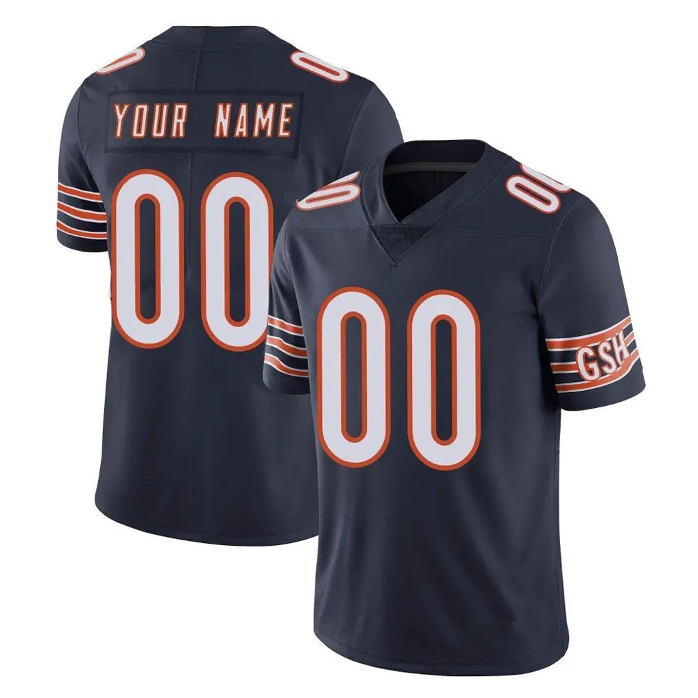 Tocy Custom C.Bears Navy Vapor Untouchable Limited Home Game Any Name & Numbers Stitched Jerseys