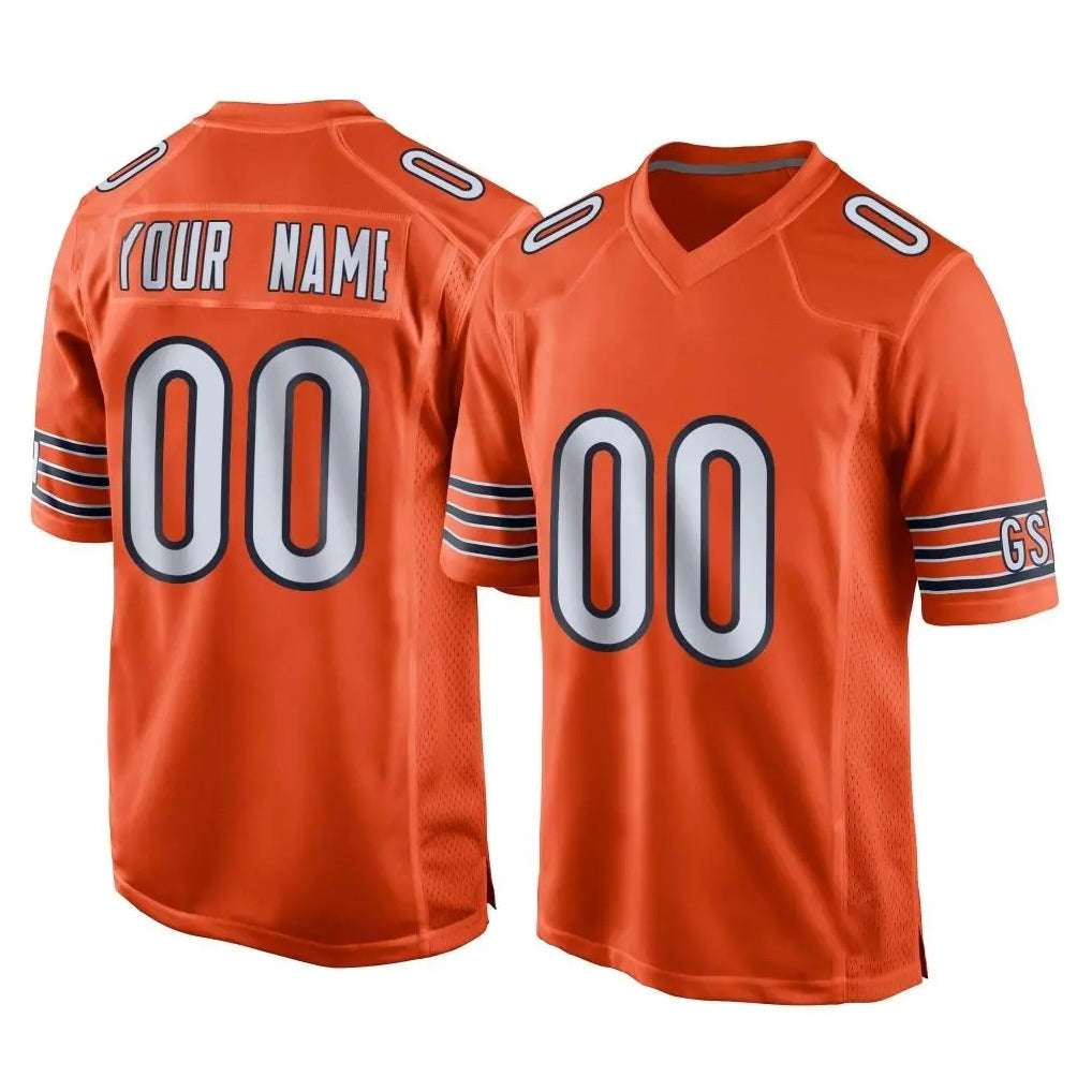 Tocy Custom C.Bears Orange Home Game Any Name & Numbers Stitched Jerseys