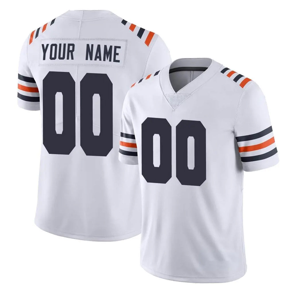 Tocy Custom C.Bears White Classic Vapor Limited Home Game Any Name & Numbers Stitched Jerseys
