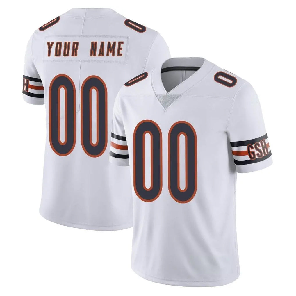 Tocy Custom C.Bears White Vapor Untouchable Limited Home Game Any Name & Numbers Stitched Jerseys