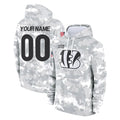 tocy Custom C.Bengals Arctic Camo Salute to Service Pullover Hoodie Limited Any Name & Numbers Stitched Jerseys