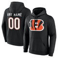 tocy Custom C.Bengals Black Big & Tall Team Authentic Custom Hoodie Stitched Jerseys