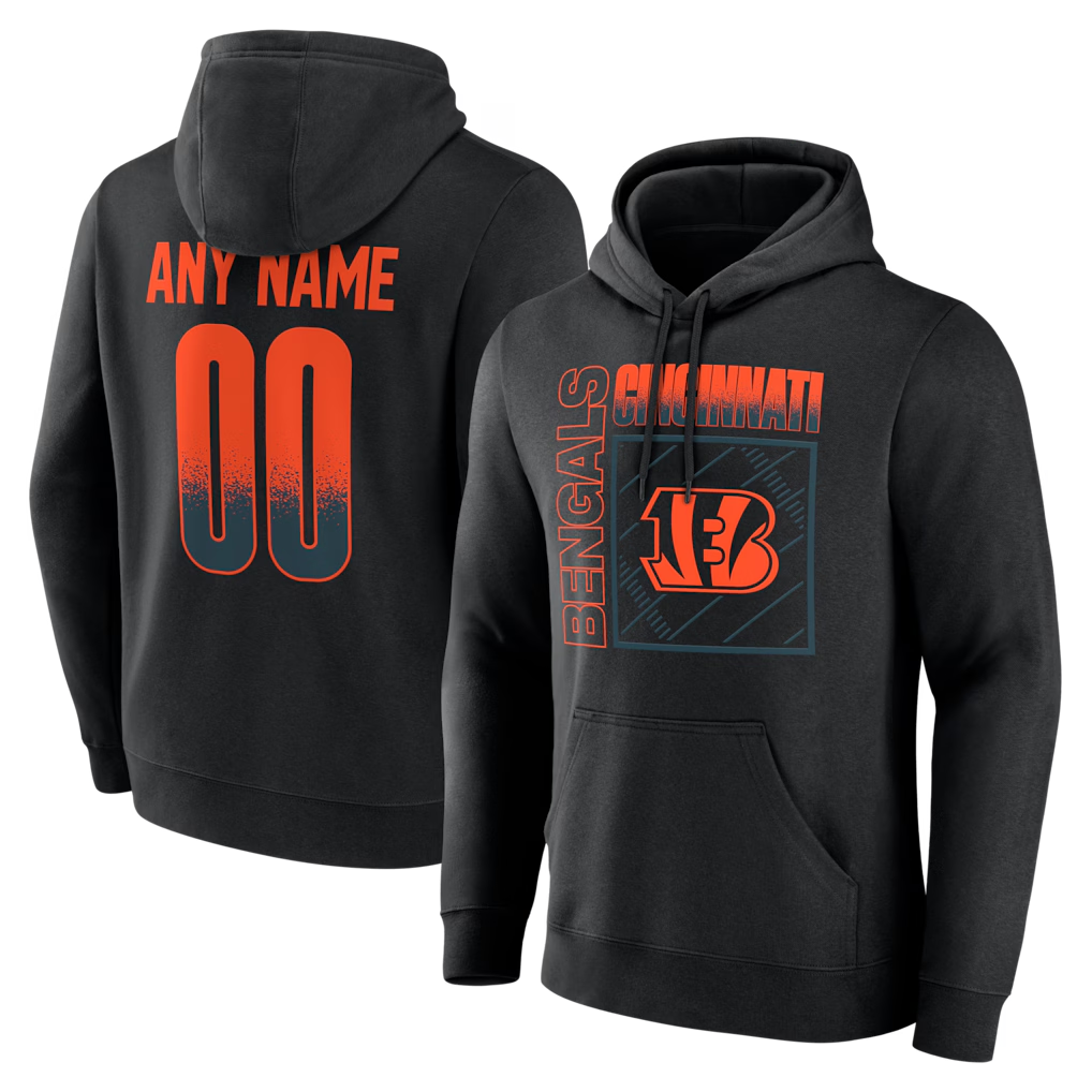 tocy Custom C.Bengals Black Home Field Pop Personalized Name & Number Hoodie Stitched Jerseys