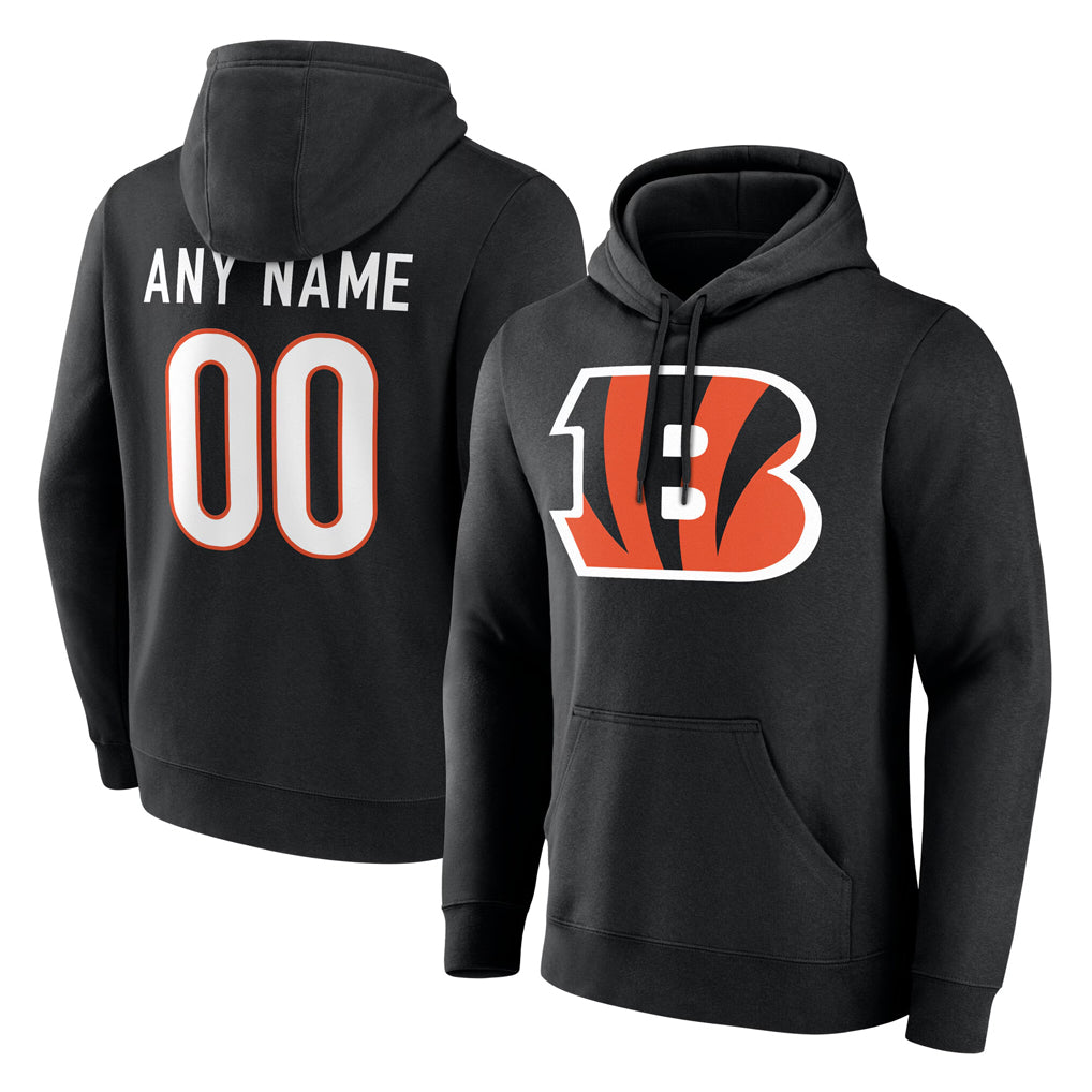 tocy Custom C.Bengals Black Long Sleeve Hoodie Any Name & Numbers Stitched Jerseys