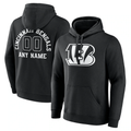 tocy Custom C.Bengals Black Personalized Name & Number Pullover Hoodie Stitched Jerseys