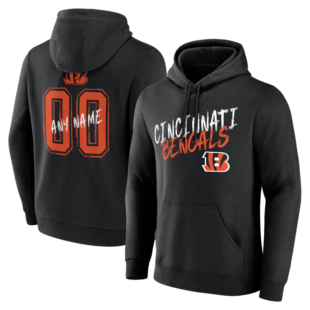 tocy Custom C.Bengals Gray Big & Tall Team Authentic Custom Hoodie Stitched Jerseys