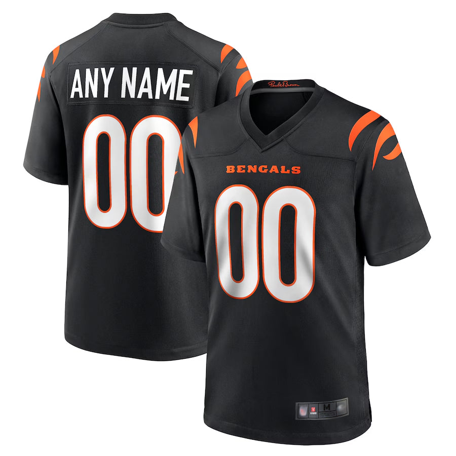 tocy Custom C.Bengals Home Replica Game Football Jerseys - Black - Custom