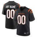 tocy Custom C.Bengals Home Replica Game Football Jerseys - Black - Custom