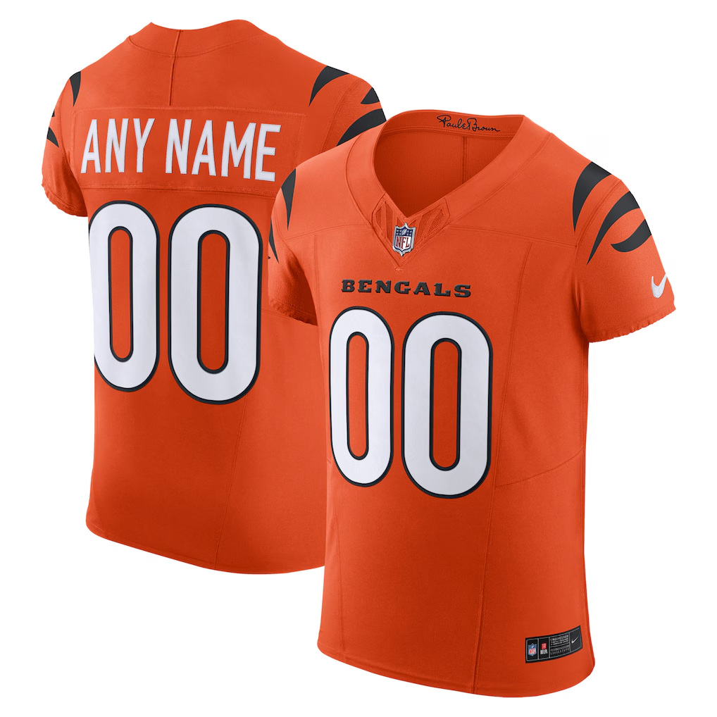 tocy Custom C.Bengals Orange Alternate Vapor F.U.S.E. Elite Stitched Jerseys