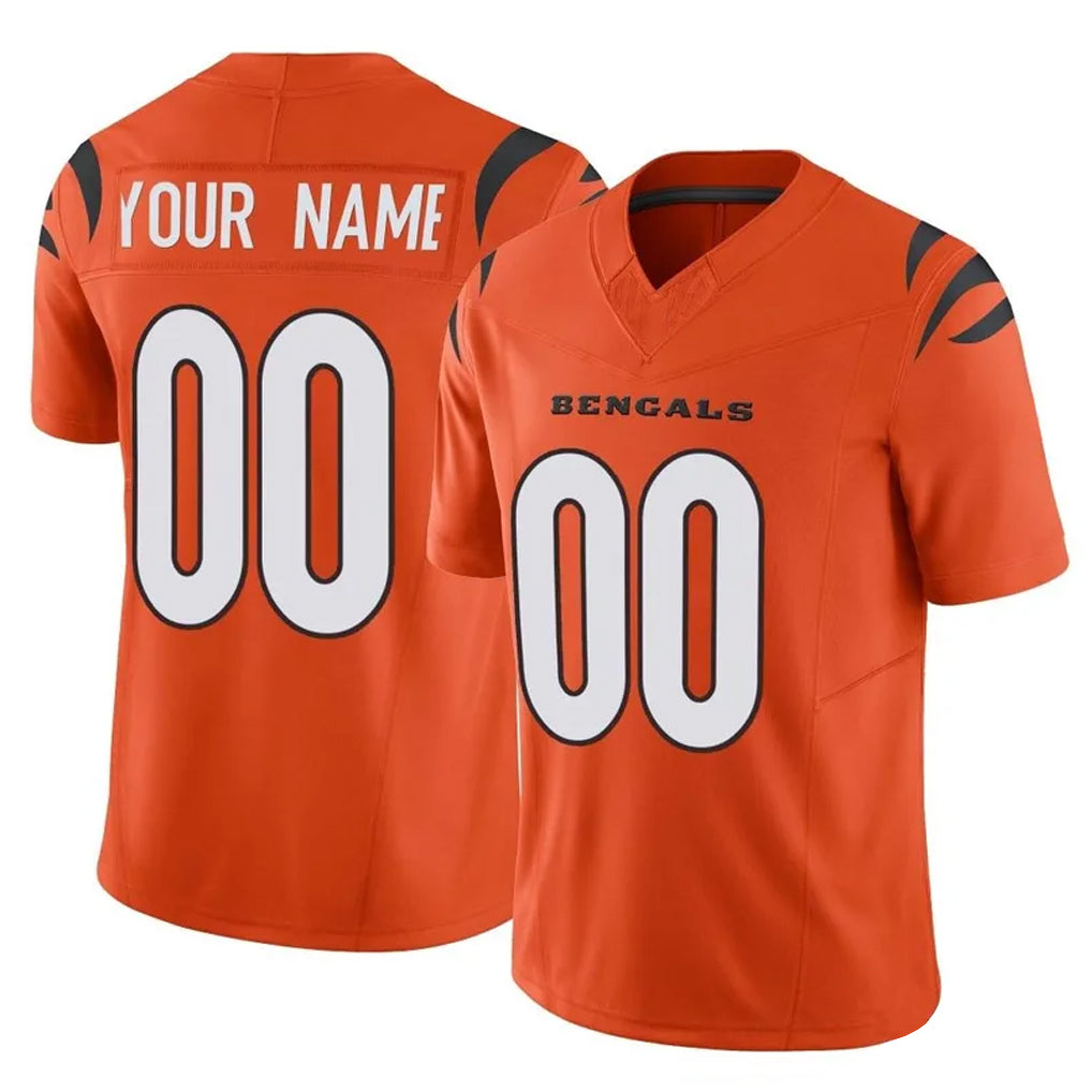 tocy Custom C.Bengals Orange Vapor F.U.S.E. Limited Home Game Any Name & Numbers Stitched Jerseys