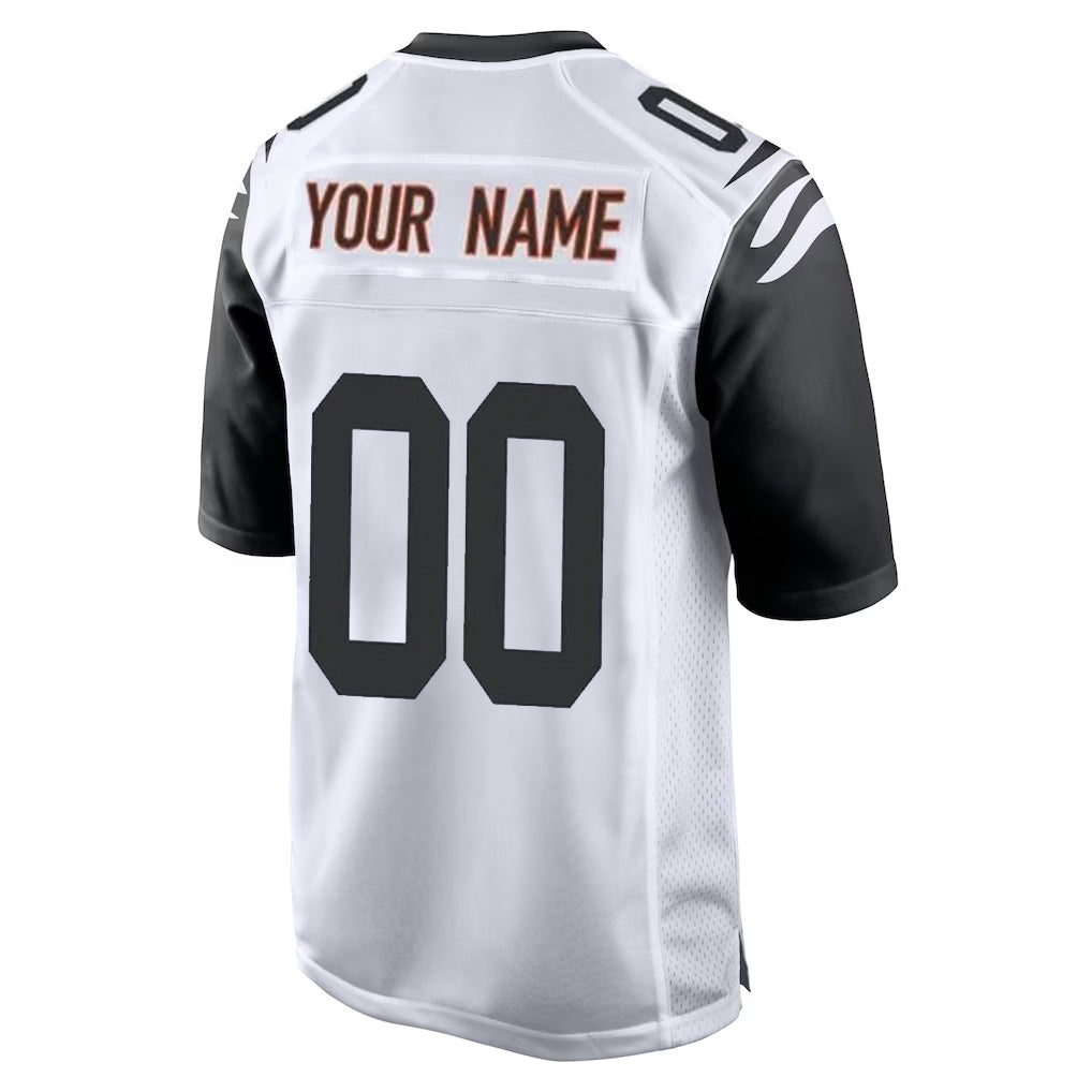 tocy Custom C.Bengals White Alternate Home Game Any Name & Numbers Stitched Jerseys