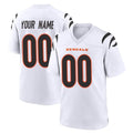 tocy Custom C.Bengals White Home Game Any Name & Numbers Stitched Jerseys