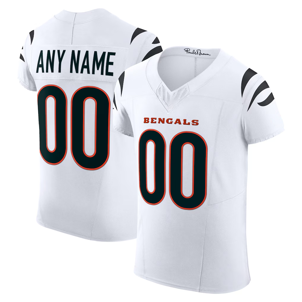 tocy Custom C.Bengals White Vapor F.U.S.E. Elite Stitched Jerseys