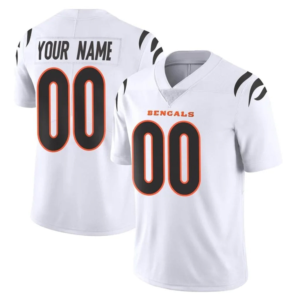tocy Custom C.Bengals White Vapor Untouchable Limited Home Game Any Name & Numbers Stitched Jerseys