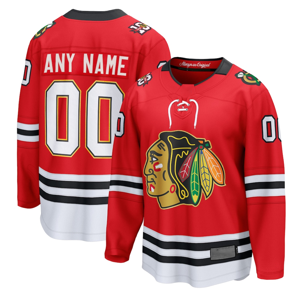 Tocy Custom C.Blackhawks Red Centennial Breakaway Jerseys