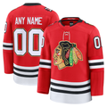 Tocy Custom C.Blackhawks Red Centennial Premium Jerseys