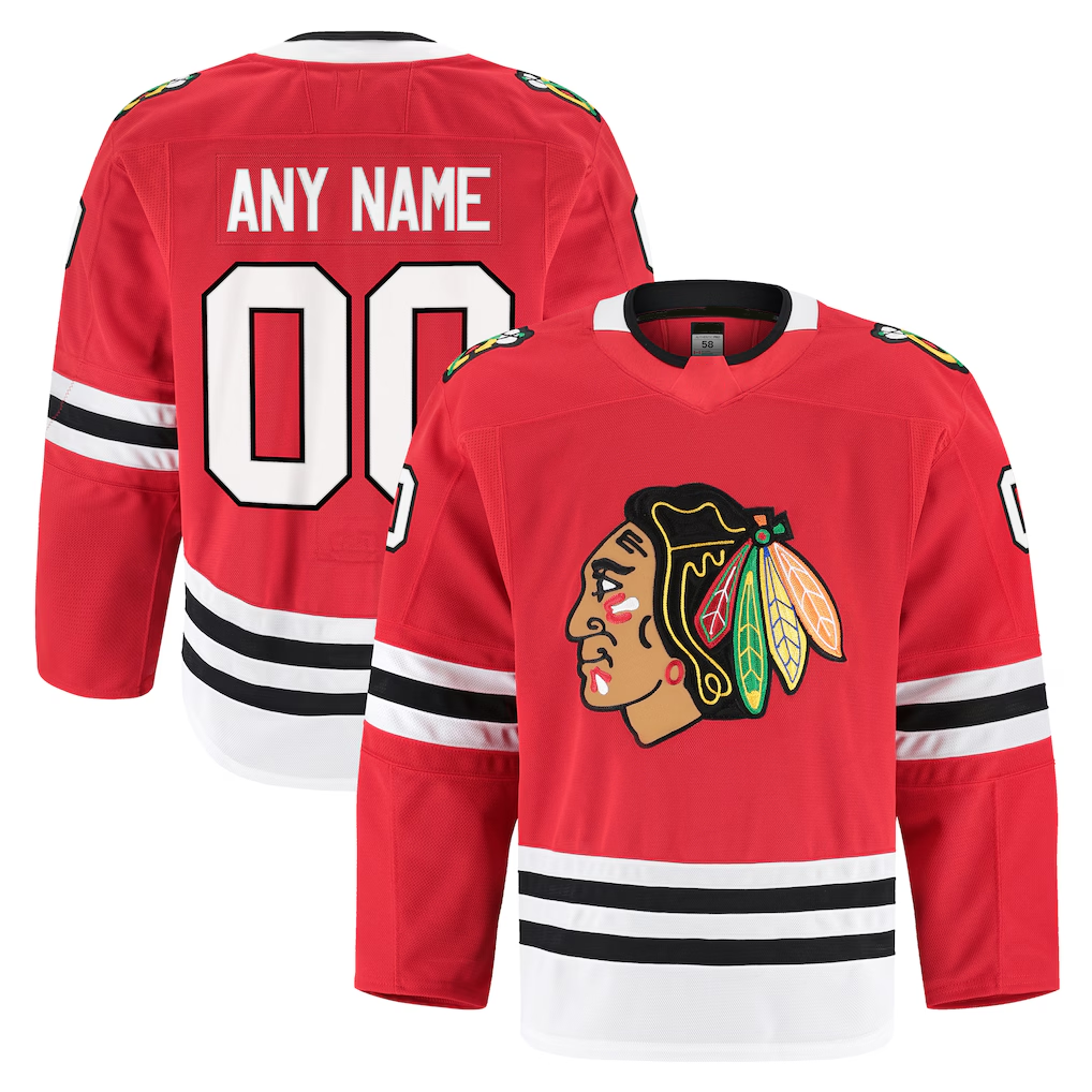 Tocy Custom C.Blackhawks Red Home Authentic Pro Jerseys