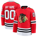 Tocy Custom C.Blackhawks Red Home Premium Jerseys