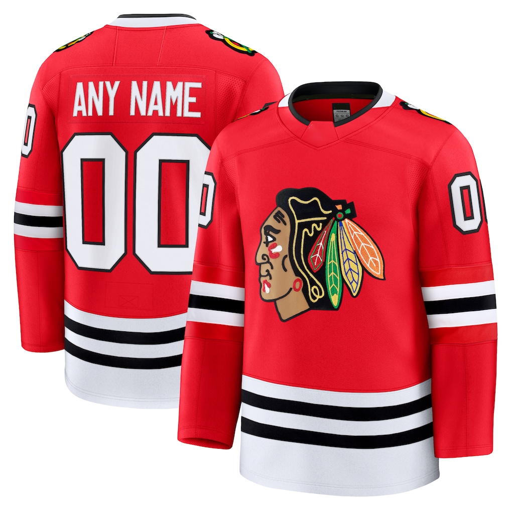 Tocy Custom C.Blackhawks Red Home Premium Jerseys