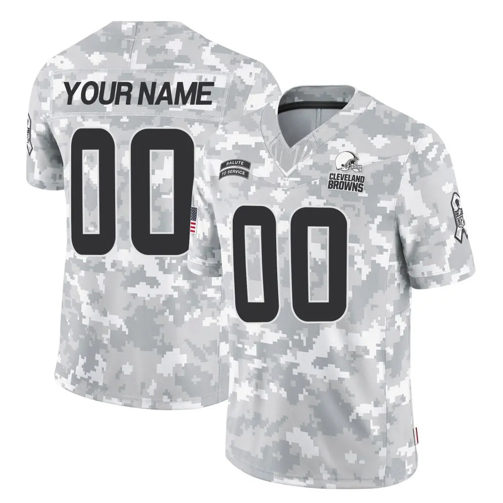 tocy Custom C.Browns Arctic Camo Salute to Service Limited Home Game Any Name & Numbers Stitched Jerseys