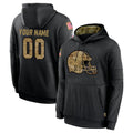 tocy Custom C.Browns Black Salute to Service Pullover Hoodies Limited Any Name & Numbers Stitched Jerseys