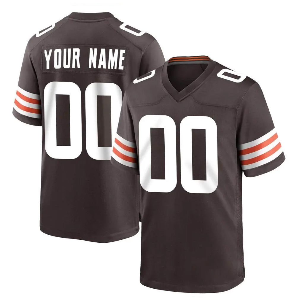 tocy Custom C.Browns Brown Home Game Any Name & Numbers Stitched Jerseys