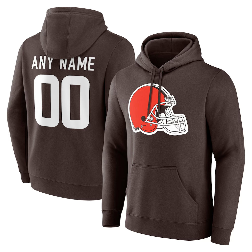 tocy Custom C.Browns Brown Primetime Logo Hoodie Any Name & Numbers Stitched Jerseys