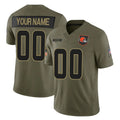 tocy Custom C.Browns Olive 2025 Salute to Service Limited Home Game Any Name & Numbers Stitched Jerseys