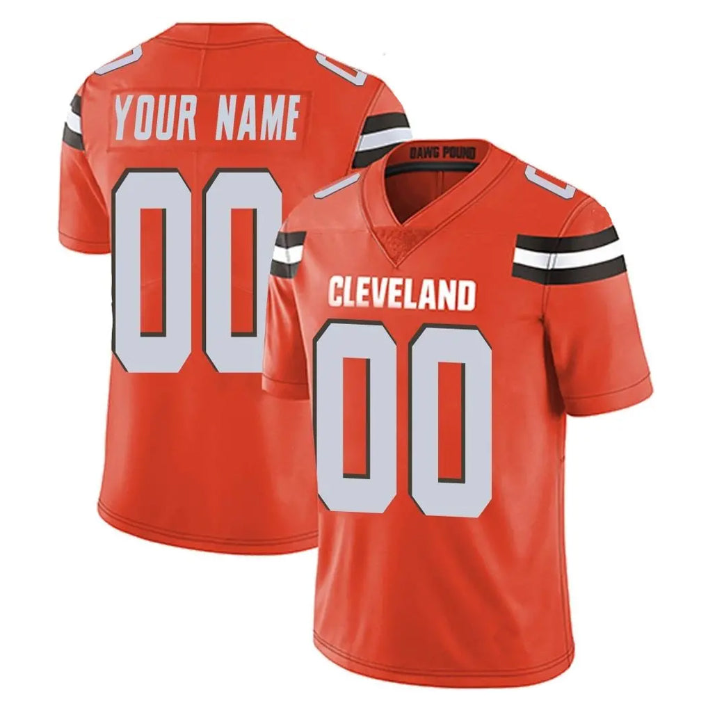 tocy Custom C.Browns Orange Alternate Vapor Untouchable Limited Home Game Any Name & Numbers Stitched Jerseys
