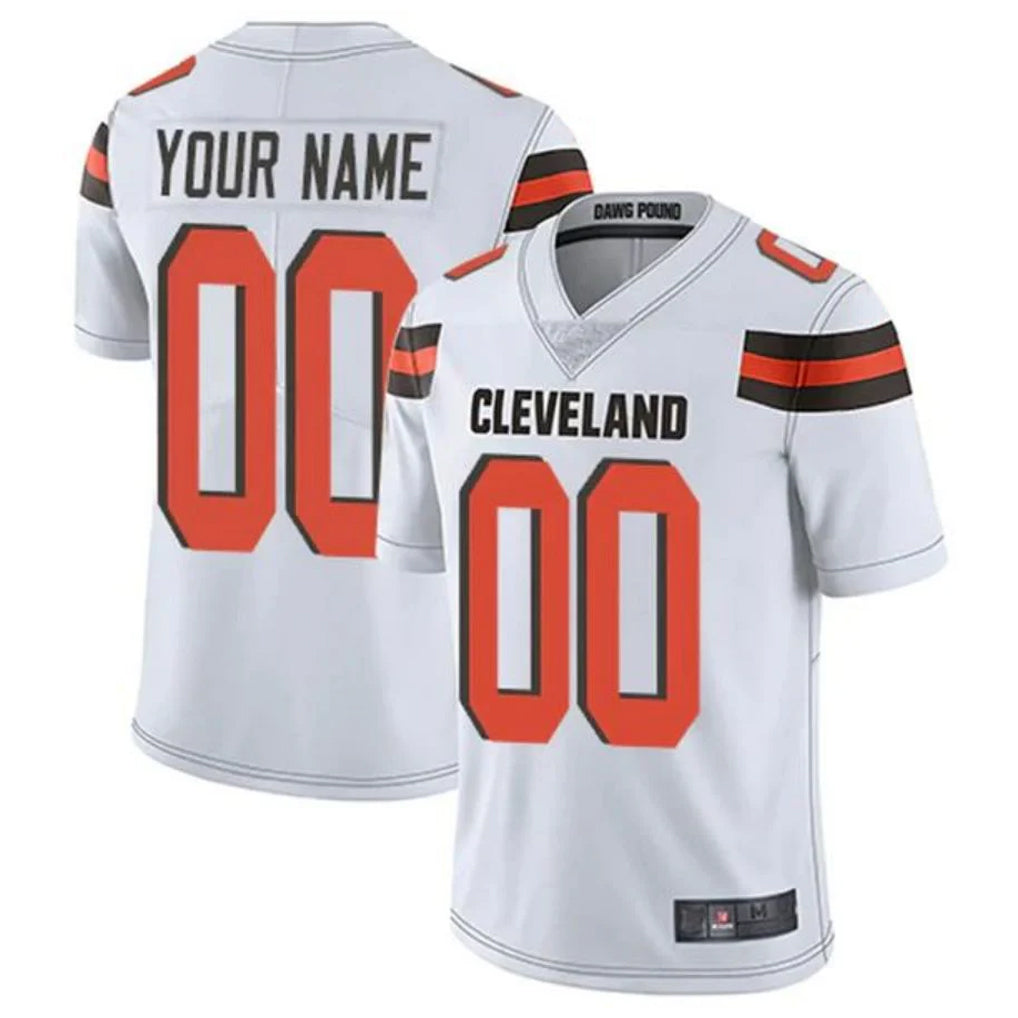tocy Custom C.Browns White Alternate Vapor Untouchable Limited Home Game Any Name & Numbers Stitched Jerseys