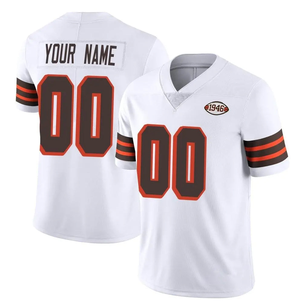 tocy Custom C.Browns White Limited Vapor Untouchable Home Game Any Name & Numbers Stitched Jerseys