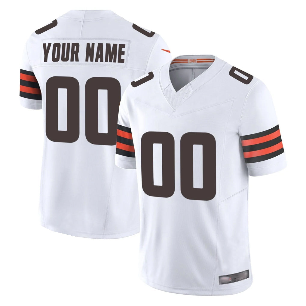 tocy Custom C.Browns White Vapor F.U.S.E. Limited Home Game Any Name & Numbers Stitched Jerseys