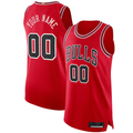 tocy Custom C.Bulls Red Authentic Jerseys - Icon Edition