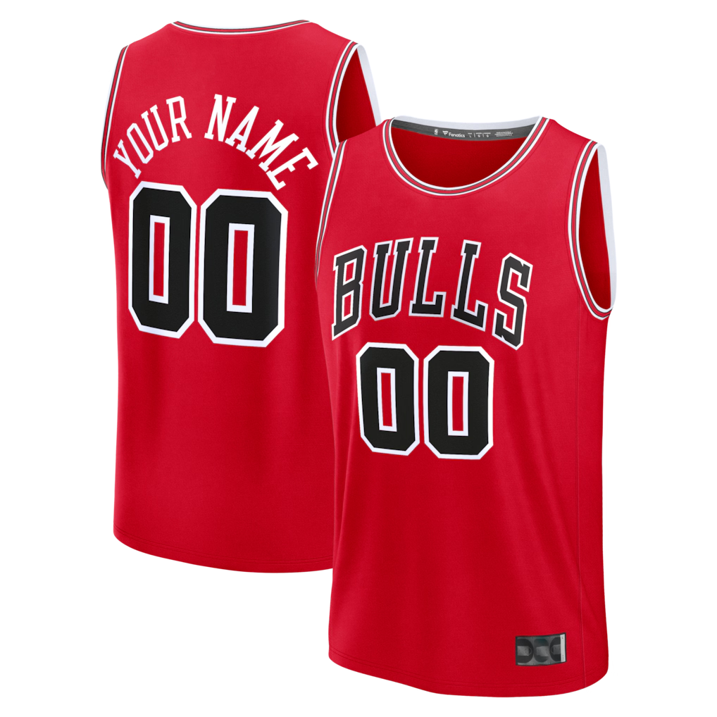 tocy Custom C.Bulls Red Fast Break Jerseys - Icon Edition