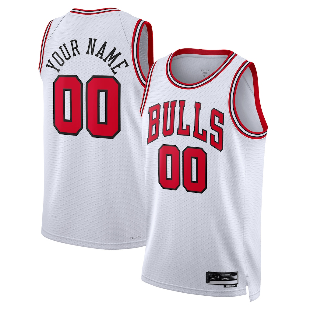 tocy Custom C.Bulls White Swingman Jerseys - Association Edition