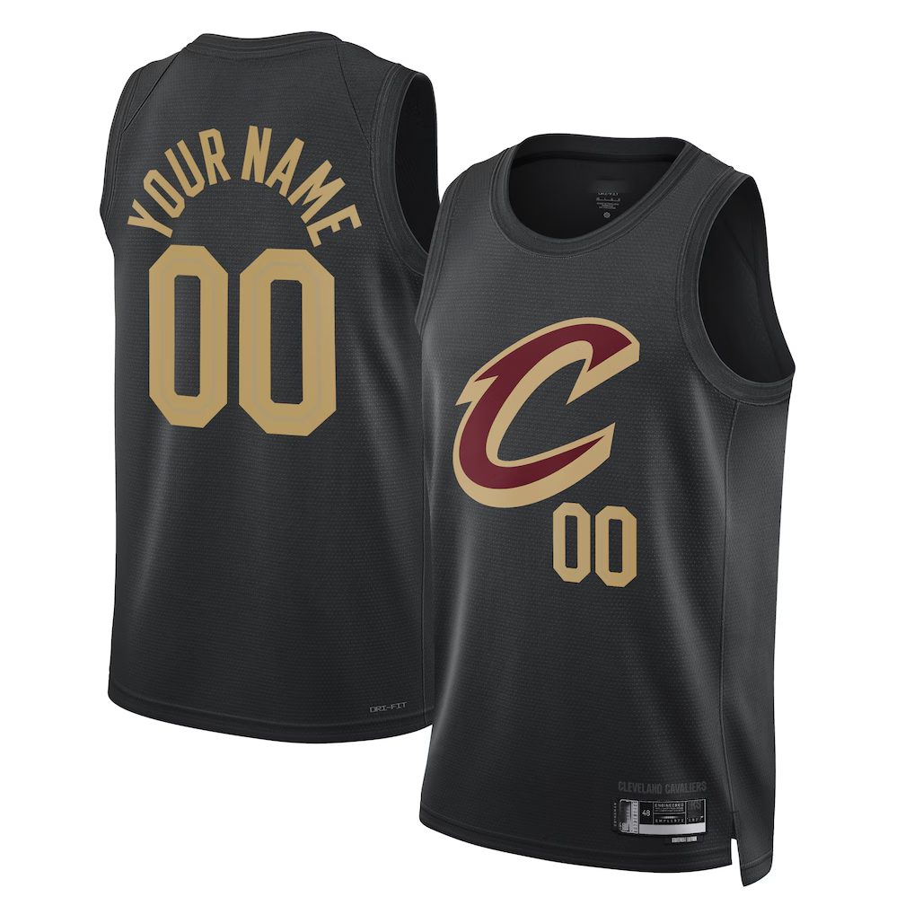 tocy Custom C.Cavaliers Black 2022-23 Swingman Jerseys - Statement Edition