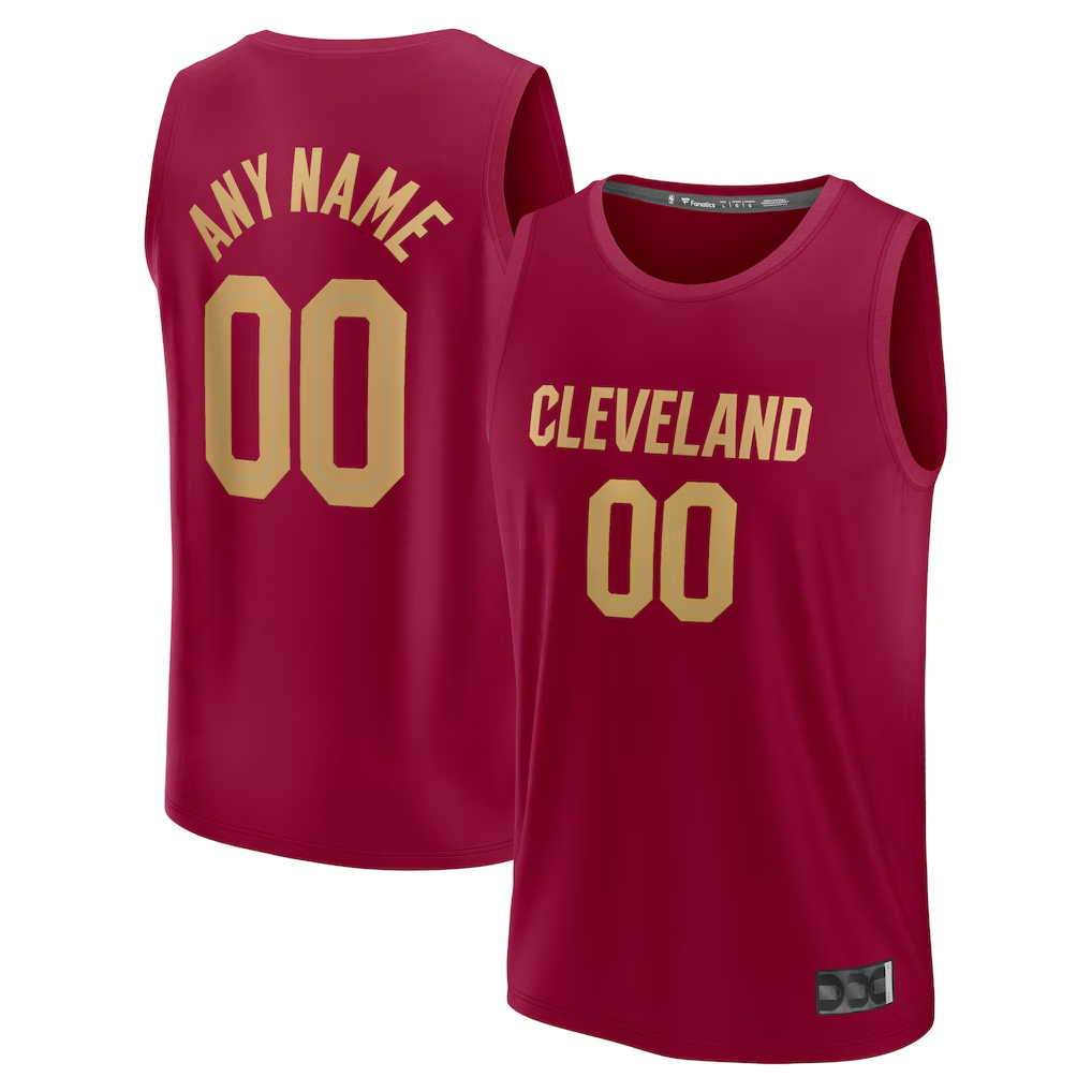 tocy Custom C.Cavaliers Wine Fast Break Jerseys - Icon Edition