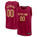 tocy Custom C.Cavaliers Wine Fast Break Jerseys - Icon Edition