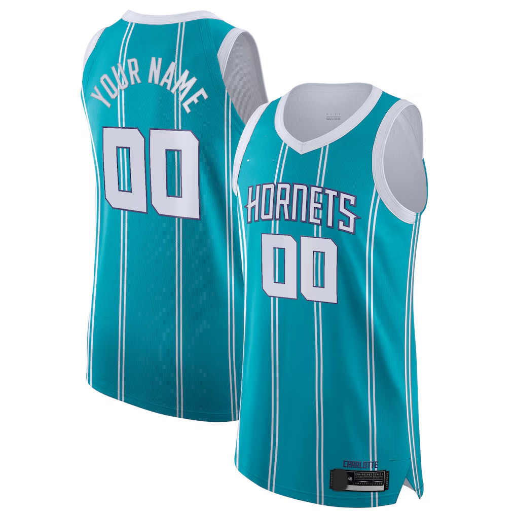 tocy Custom C.Hornets  Teal 202021 Authentic Jerseys - Icon Edition