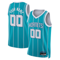tocy Custom C.Hornets  Teal Swingman Jerseys - Icon Edition